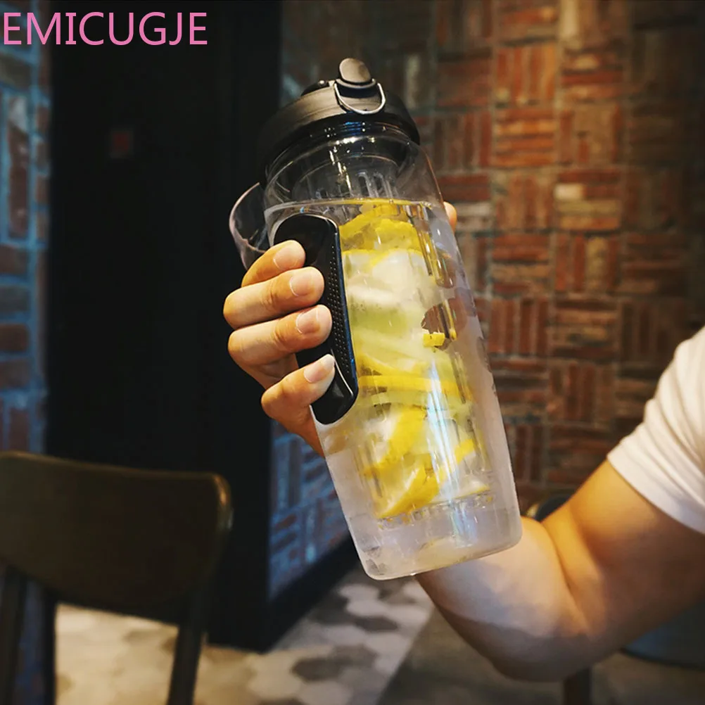BPA-Free фруктовый Настой Спортивная бутылка с откидной верхней крышкой герметичные портативные бутылки для скалолазания 1000 мл бутылка для воды для заварки фруктов