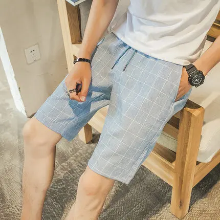 Новая мода Для мужчин S льняные шорты Лето 2017 г. бренд Шорты для женщин Homme