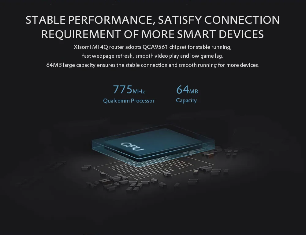 Xiaomi mi 4Q беспроводной маршрутизатор 450 Мбит/с три антенны 2,4 ГГц 2 порта lan один ключ Xiao mi соединительные роутеры