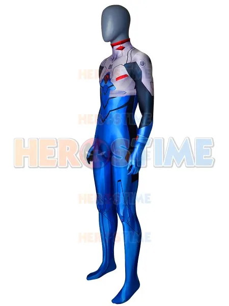 Костюм для косплея Shinji Ikari Plugsuit Аниме Евангелион костюм из спандекса с принтом