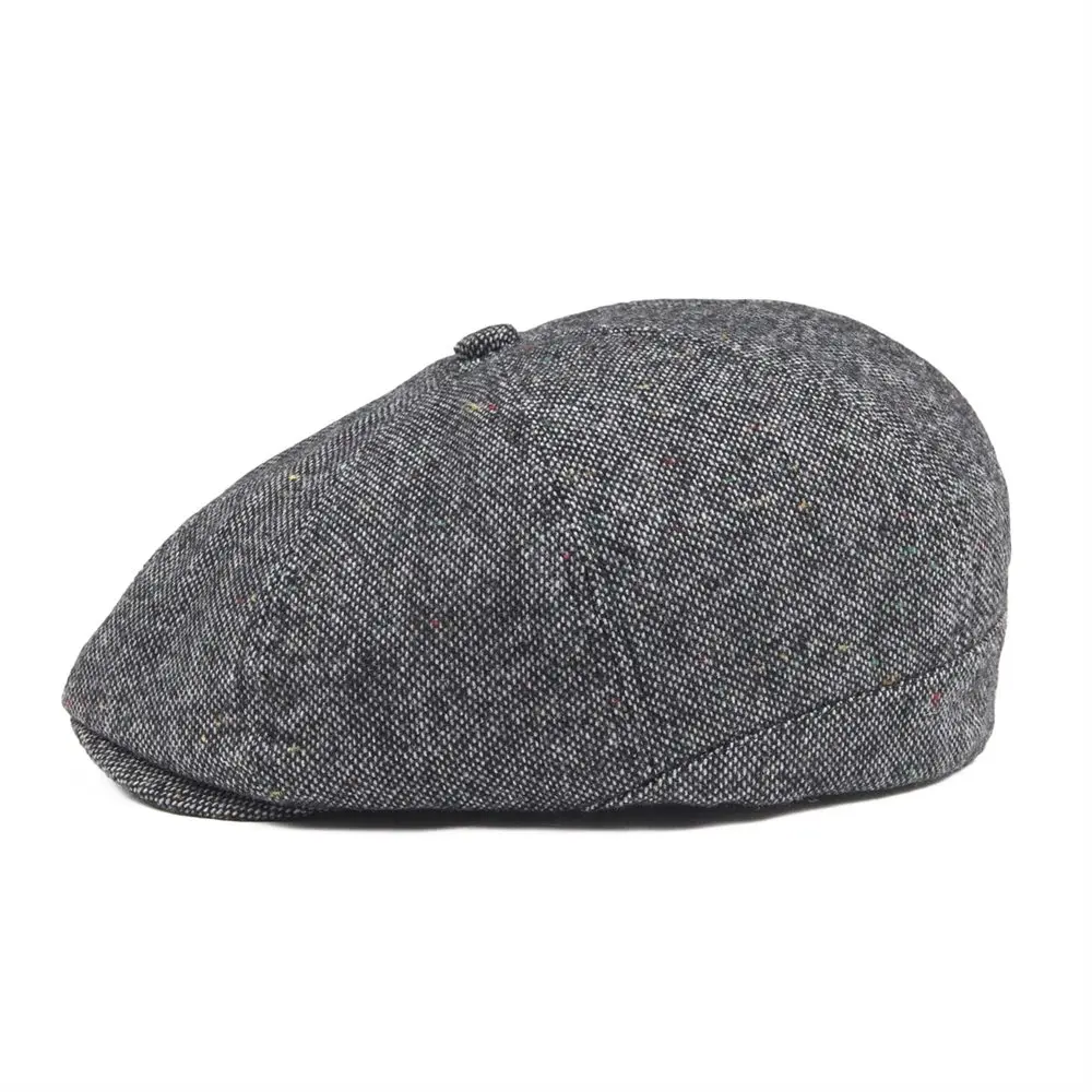 VOBOOM Newsboy Cap Men Women Flat Caps Wool Tweed Herringbone Ivy Hat 8 Panel Baker Boy Hats Driver Cabbies Boina Beret 111 |