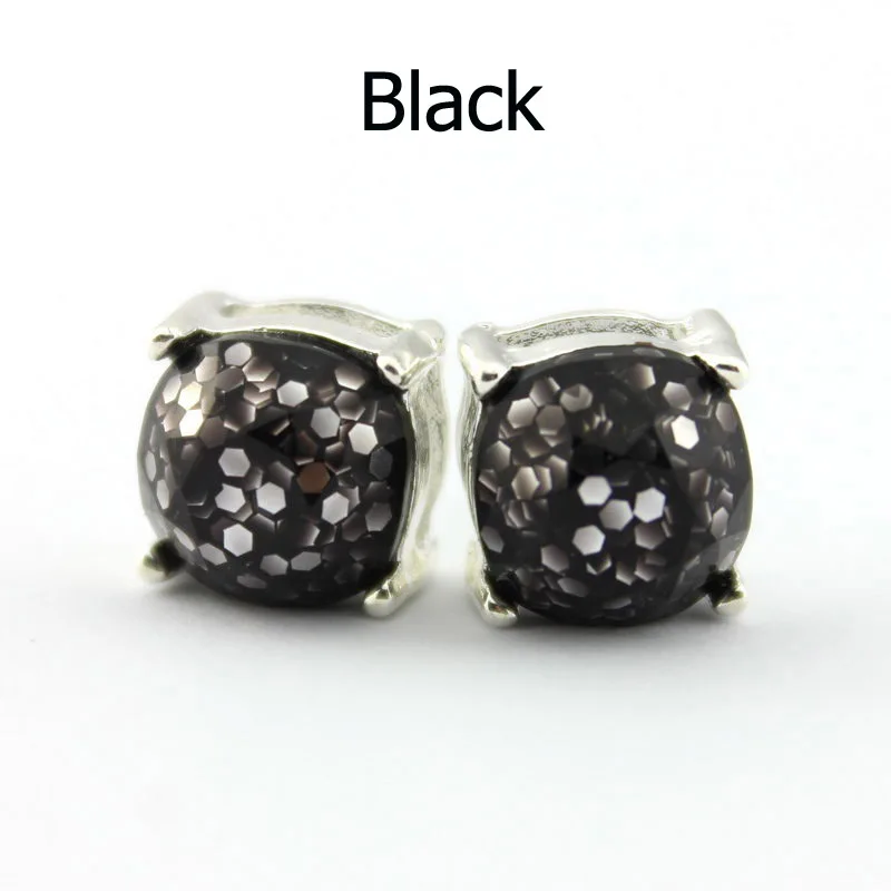 В наличии 14 цветов покрытием блестящие шпильки серьги квадратный блеск ухо