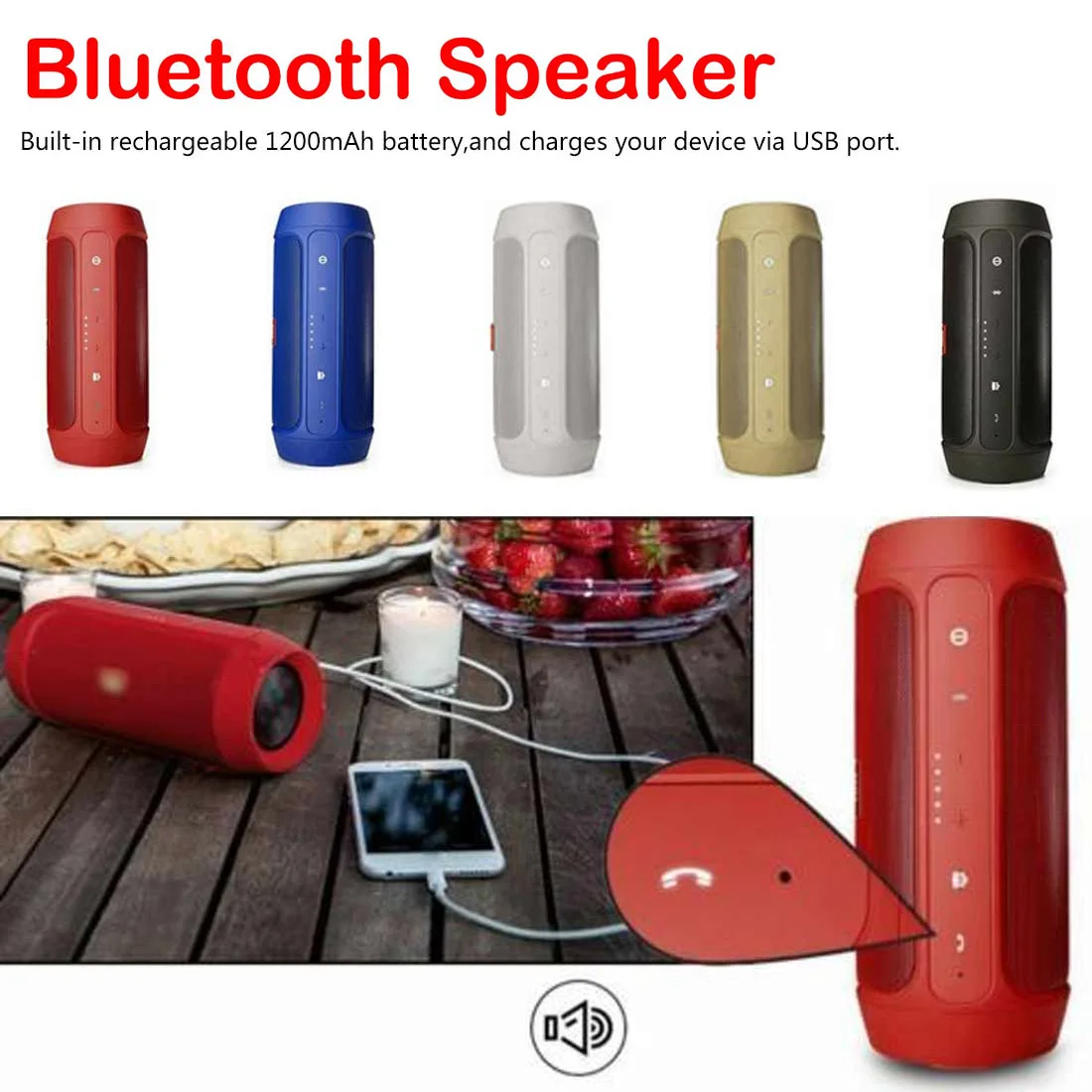 Открытый Bluetooth динамик Портативный громкий динамик беспроводной мини Зарядка 2 плюс Bluetooth динамик s музыка объемный