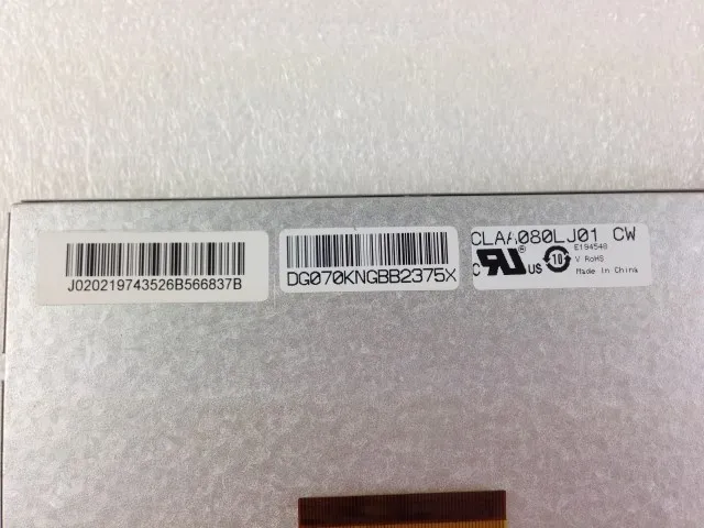 Оригинальный CPT 8 0 дюймовый TFT ЖК экран CLAA080LJ01CW дисплей 800 RGB * 480 WVGA без сенсорной