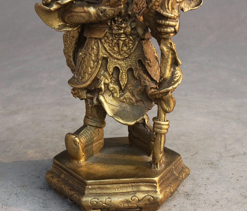 6 &quotнародное искусство Китая фэншуй латунная подставка дракон король властелин
