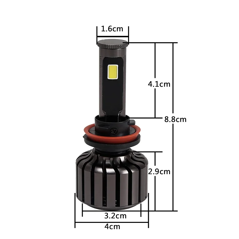 2 шт. Автомобильные светодиодные фары H11 8000LM 6000K 80W COB Led 12v лампы конверсионный