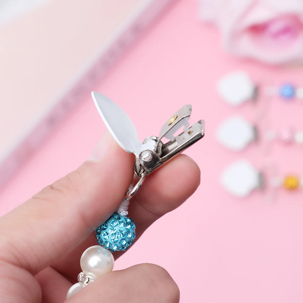 Модный пластиковый Прорезыватель зубов для соски с кристаллами и бусинами