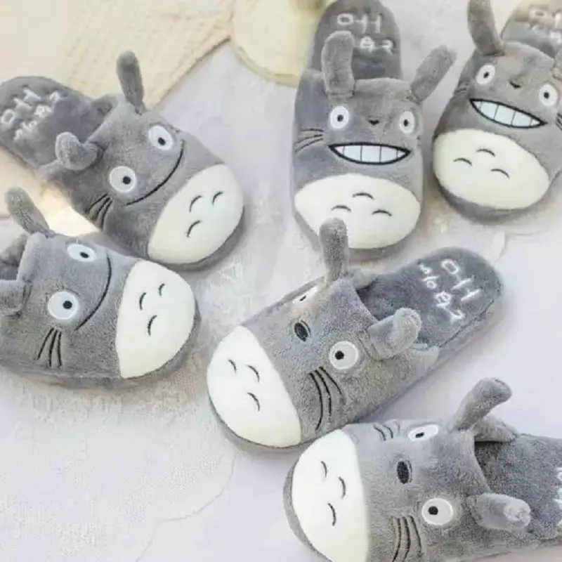 Женские и мужские домашние тапочки с милым котом из мультфильма для спальни