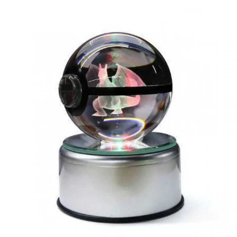 Pokemon Crystal Ball 50 мм 3d настольная лампа 5 в Picacho рождественские вечерние настольные лампы для влюбленных в спальню Подарочные Лампы - Цвет абажура: Diameter 5cm