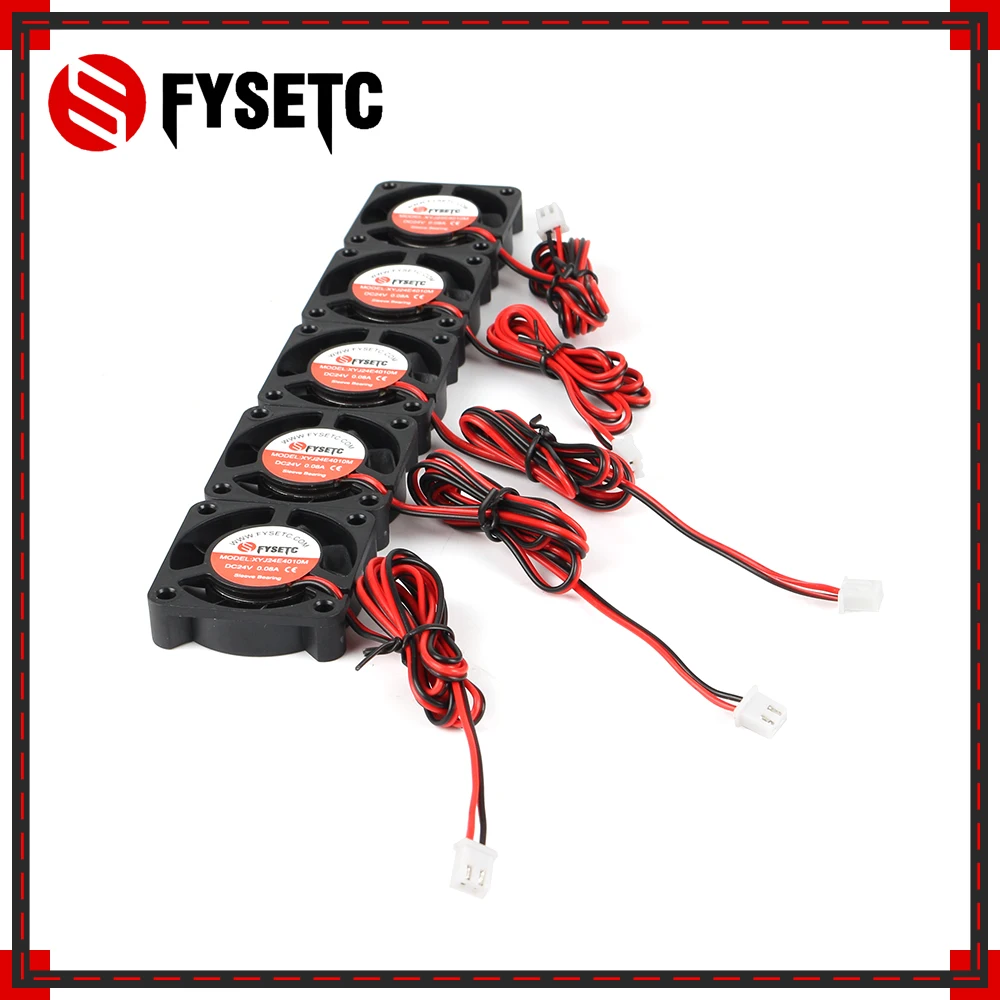 

5pcs 3D Printer Parts DC 24V 4010 Cooling Fan 40x40x10mm Hydraulic Bearing Radiator Sleeve Super Silent For Ender-3