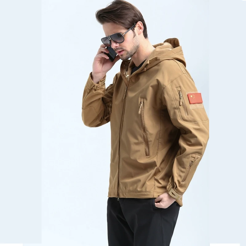 Lurker Shark Soft Shell Военная тактическая куртка Для мужчин Водонепроницаемый ветрозащитная куртка-штормовка для девочек с камуфляжным принтом флисовый плащ с капюшоном куртка SWAT