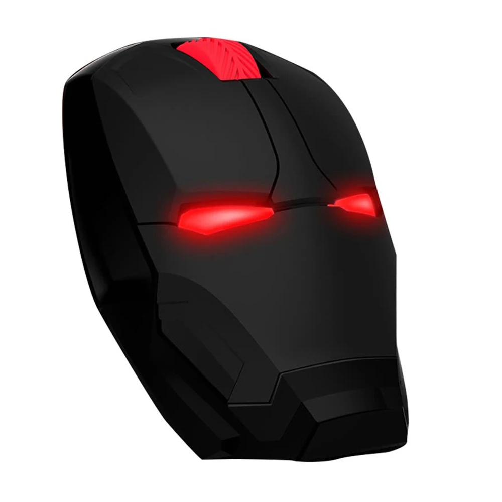 Black without Pad CHYI беспроводная мышь Мстители 3 бесконечные войны Железный человек Маска эргономичная 2,4G 800-2400 dpi регулируемая с подставкой для запястья коврик для мыши комплект ПК - Цвет: Black without Pad
