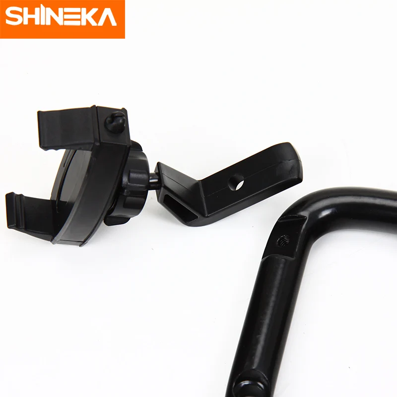 shineka armrests for jeep wrangler jk 2007 2017 car front metal top handle with phone holder kit accessories for jeep wrangler free global shipping