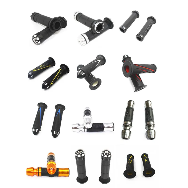 Universal Motorcycle Bike 7/8&quot 22mm Handlebar Rubber Gel Hand Grips Bar End Cruiser Chopper Cafe Racer Old School Bobber Touring|Ручки