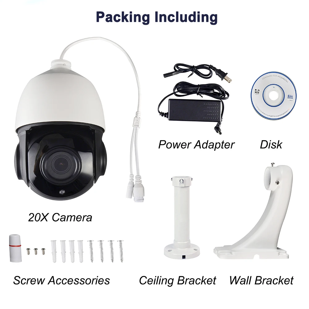 IMPORX 2.0MP poe ptz IP Камера на открытом воздухе 1080 P 36X зум Скорость купольные поворотные