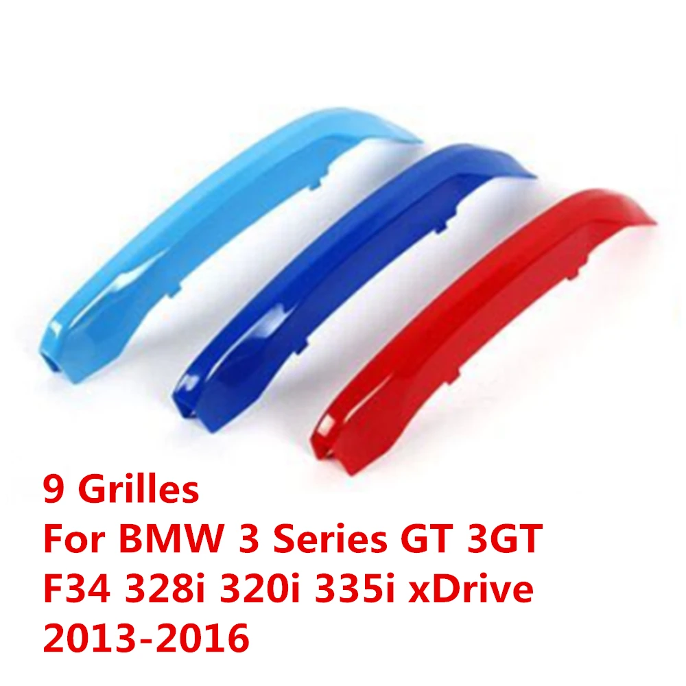 Для BMW 3 серии GT 3GT F34 328i 320i 335i xDrive с 9 решетками 2013-2016 цветные 3D Передние решетки