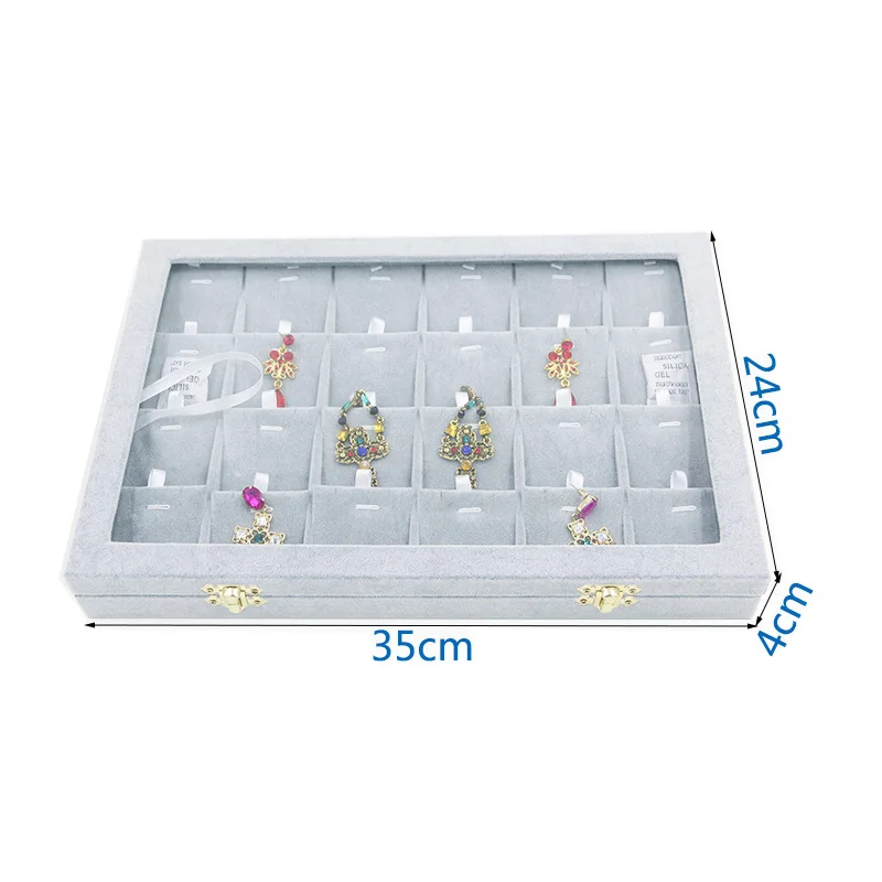 

24 Slots Jewelry Box Pendants Jewelry Display Necklace Jade Pendant Holder Rack Portrait Frame Jewelry Holder Display Casket
