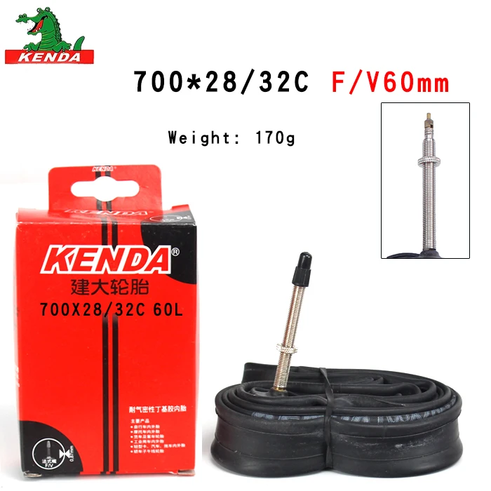 700 x28-32C FV60mm Kenda шины для горного велосипеда, шоссейные велосипедные шины 700*18 23 25 28 32 35 43 45C, запчасти для велосипеда AV FV, велосипедные бутиловые резиновые велосипедные внутренние трубы - Цвет: 700 x28-32C FV60mm