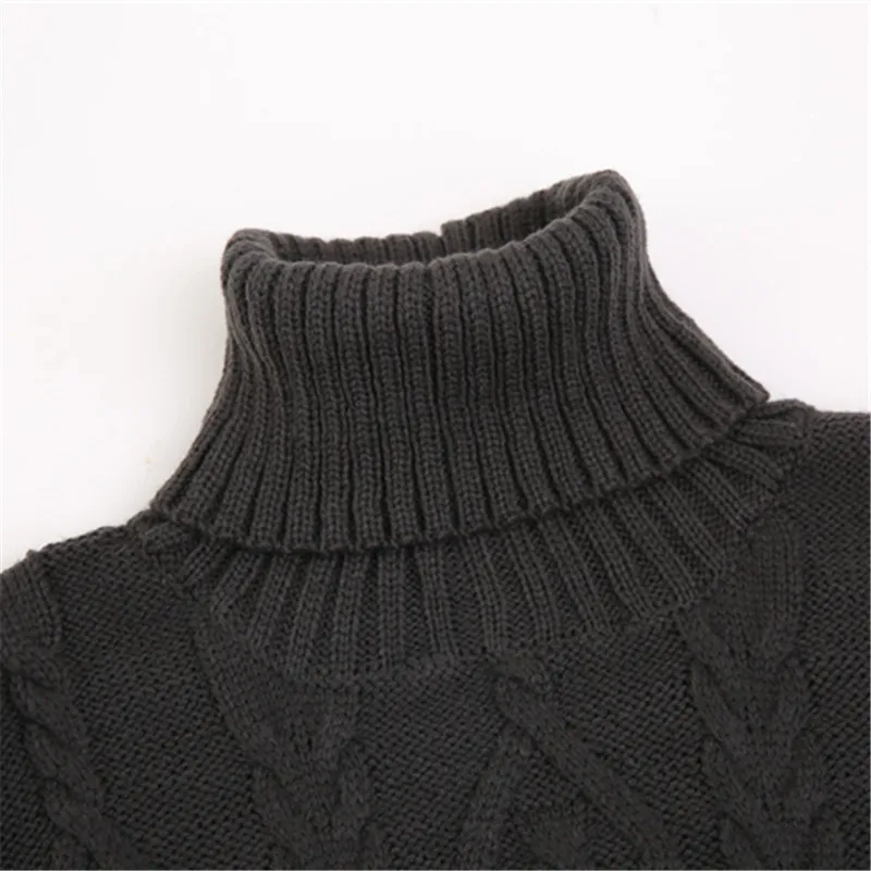 2018 осенне зимнее плотное теплое длинное платье свитер с высоким воротом женское