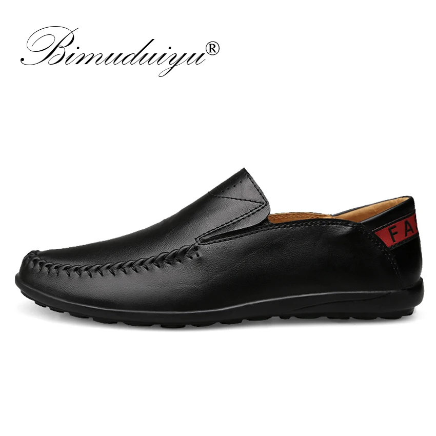 Качественные мужские туфли для вождения из натуральной кожи ручной работы BIMUDUIYU