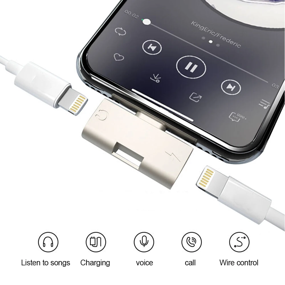 Wihoo 2 в 1 для iphone адаптер lightning наушников зарядное устройство разветвитель 8 7 Plus 10 X |
