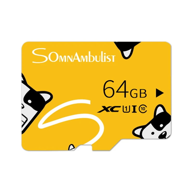 Cartoon Micro SD карта памяти 16 ГБ 32 64 Гб 128 MicroSD Max 15 МБ/с./с высокая скорость Uitra C10 желтая TF