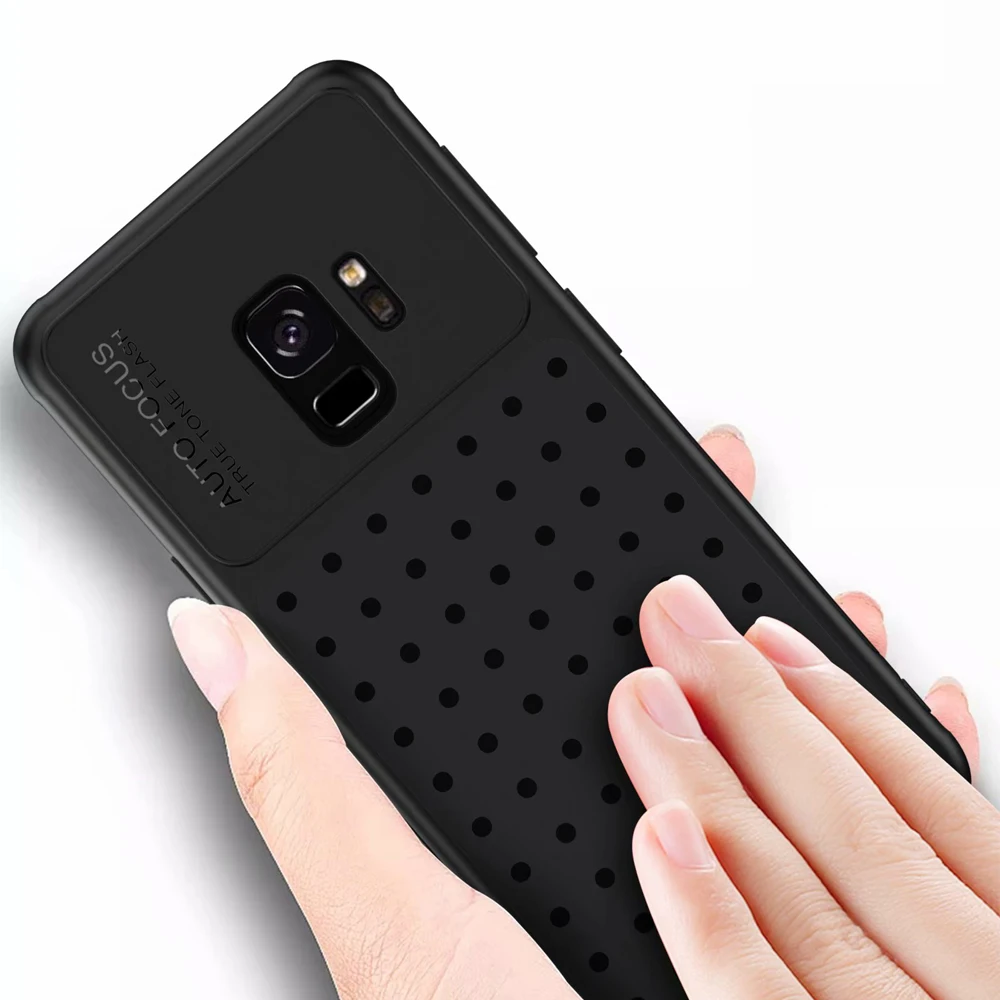 Ascromy чехол для телефона Samsung S9 Plus сетчатый задний дышащий теплоотвод подставка