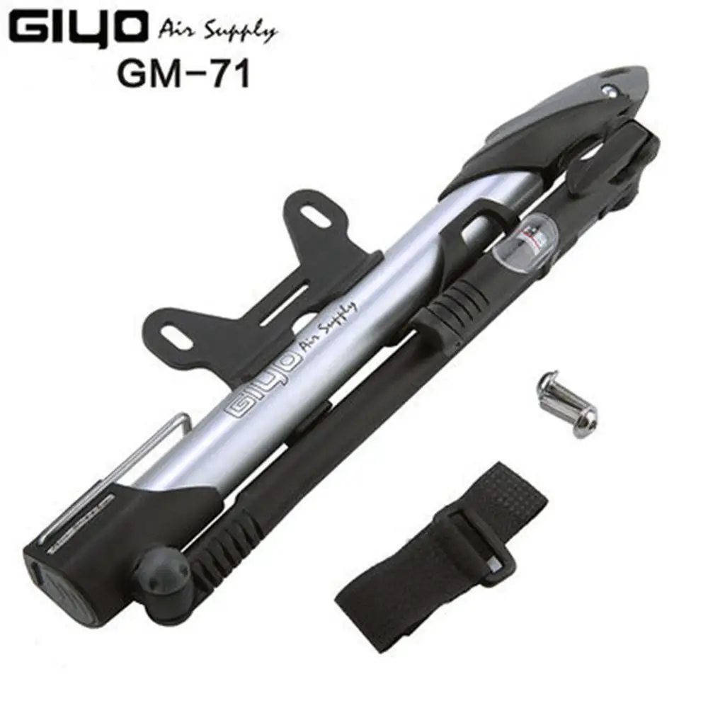 GM 71 GIYO GM-71 велосипедный насос 140PSI барометр MTB дорожный велосипедный насос складной велосипедный шар Портативный Напольный Воздушный насос клапан F/V A/V GM-82 - Цвет: GM 71