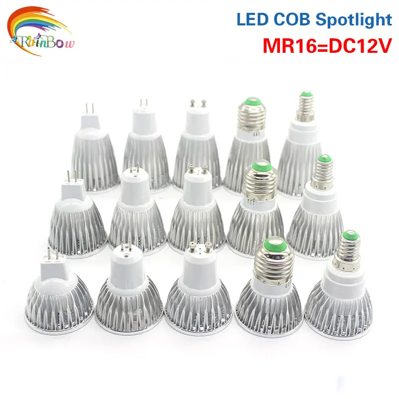 Светодиодный прожектор GU10 лампочки E27 E14 GU5.3 110 В 220 dimmable теплый/белый 9 Вт 12 вт 15 COB