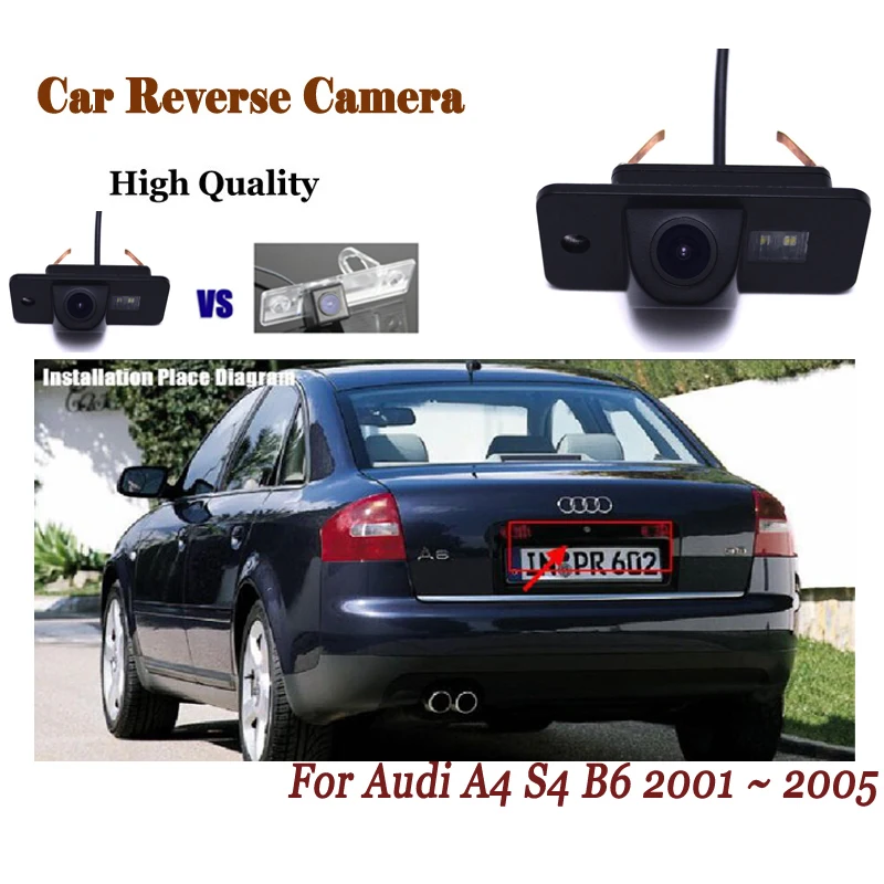 Автомобильная камера заднего вида для Audi A6 C6 S6 2005 ~ 2009 вида/камера номерного