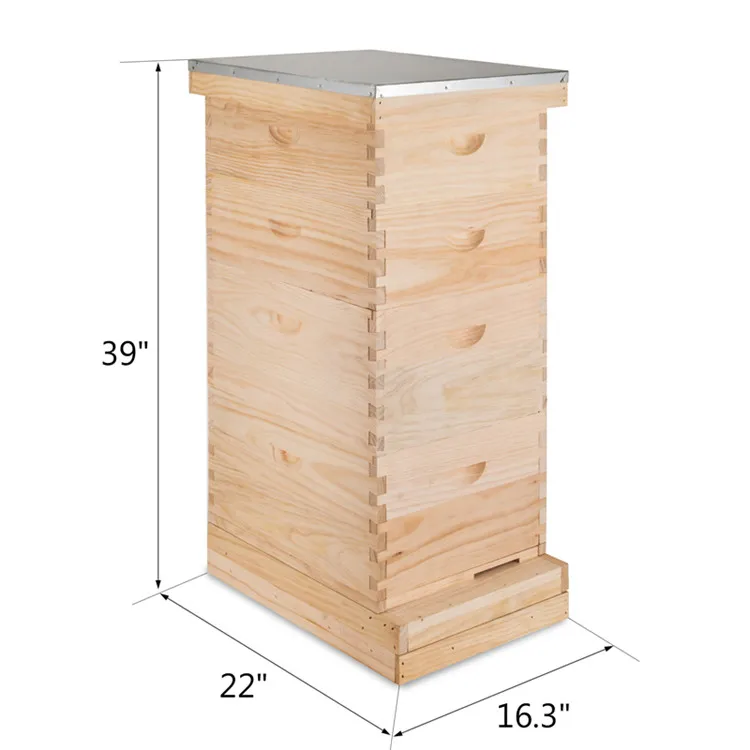 Новый Lang Box Bee Hive 10 Frame 2 Deep Medium (включает все рамки и основы) четыре слоя|Инструменты