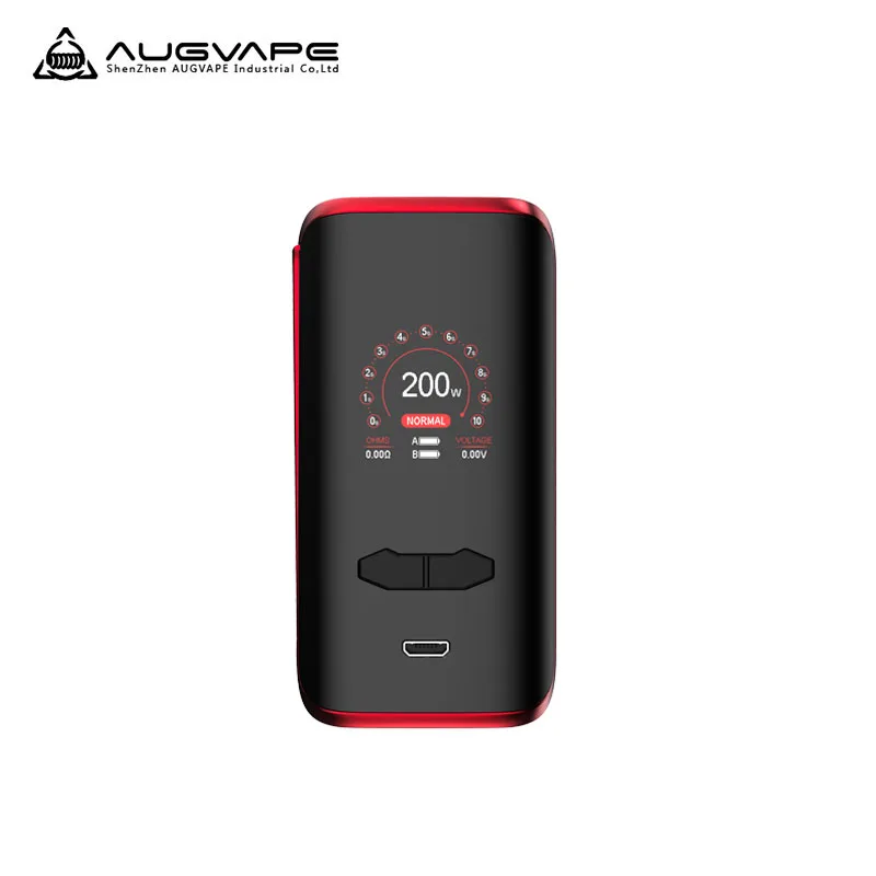Оригинальные электронные сигареты Augvape VX200 Box Mod Dual 18650 TC 5-200 Вт Мощность испаритель