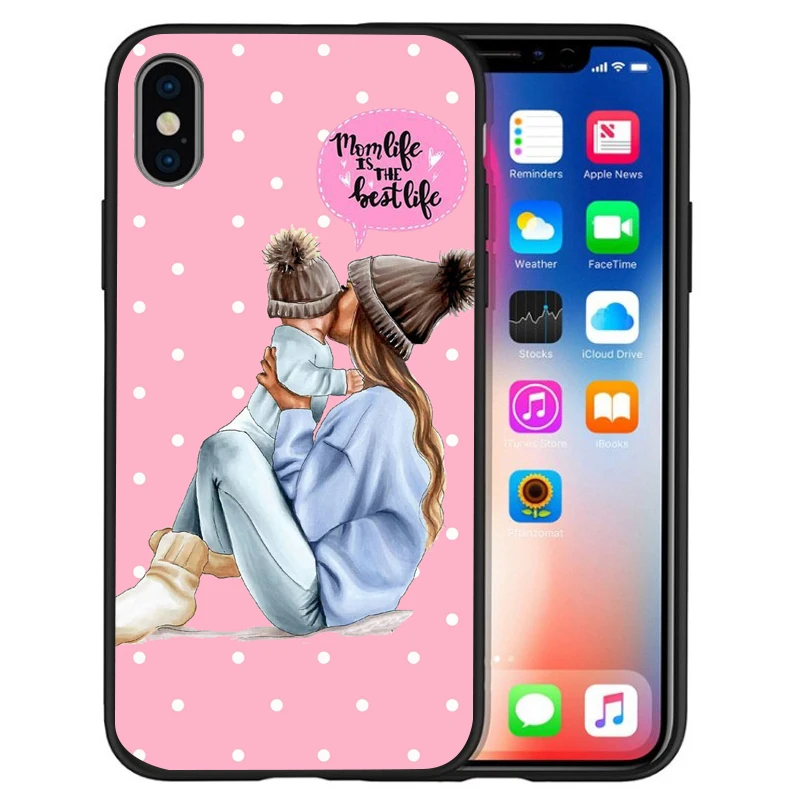 13 Супер I Love Mama мышь папа мама мальчик детский чехол для чехла iphone 8 7 X XS Max XR 6 7 8 плюс 5S SE мягкий чехол Etui - Цвет: 13