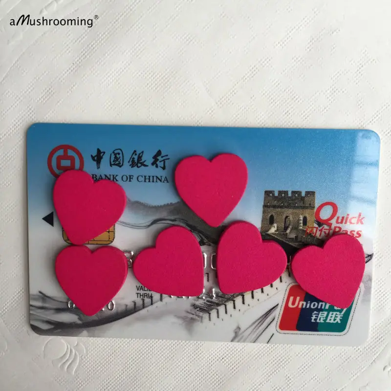 Мини сердца в форме горячего розового дерева сердечки ярко-розовые DIY ремесло для