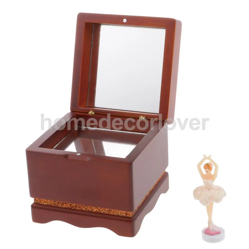 Винтажная деревянная танцевальная музыкальная шкатулка для девушек украшение