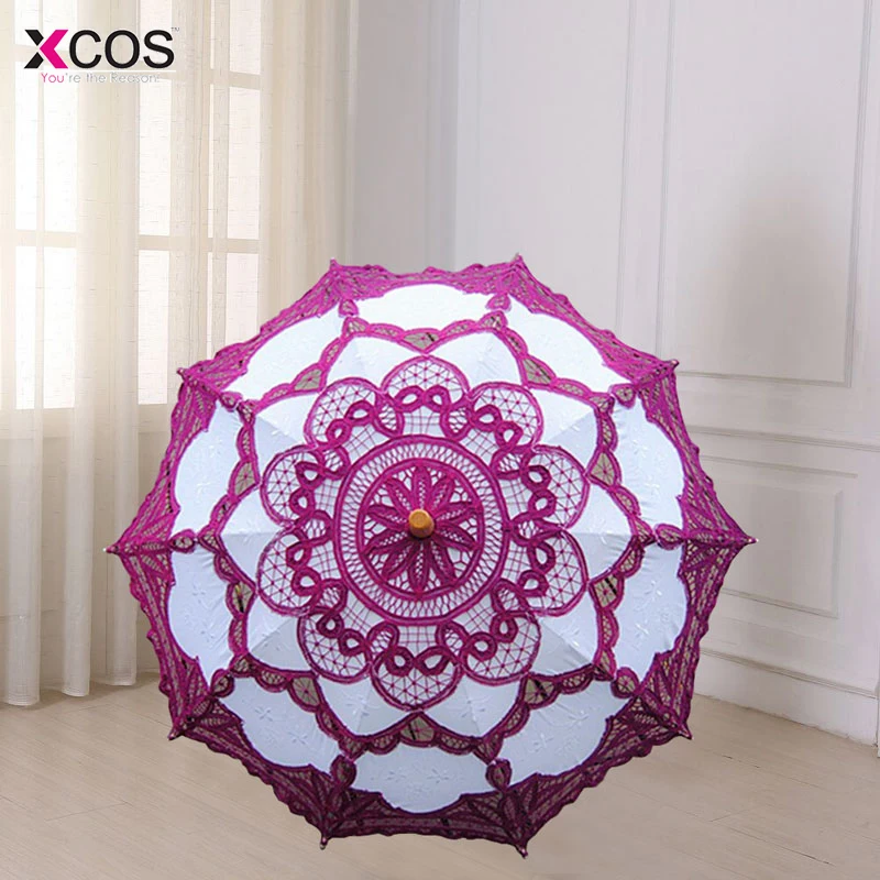 4 цвета солнечный кружевной зонтик вышитый зонт для невесты белый свадебный Ombrelle