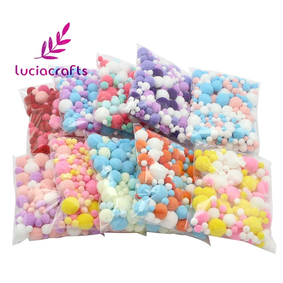 Lucia crafts 20 г разные помпоны смешанные цвета мягкие помпоны DIY ручной работы детские игрушки аксессуары для шитья J0601