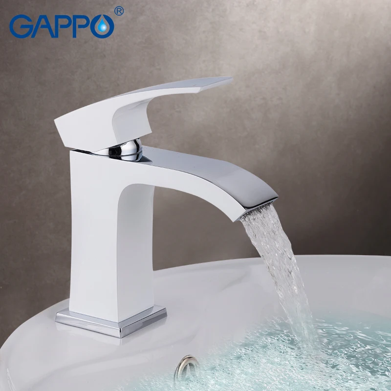 Смеситель для раковины GAPPO белый хромированный кран ванной комнаты водопад|tap