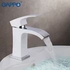 Смеситель для раковины GAPPO, белый хромированный кран для ванной комнаты, водопад