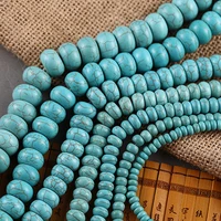 natrual blue stone turquoises abacus spacer beads round shape loose beads 15 strand 6810mm diy charm beads jewelry making