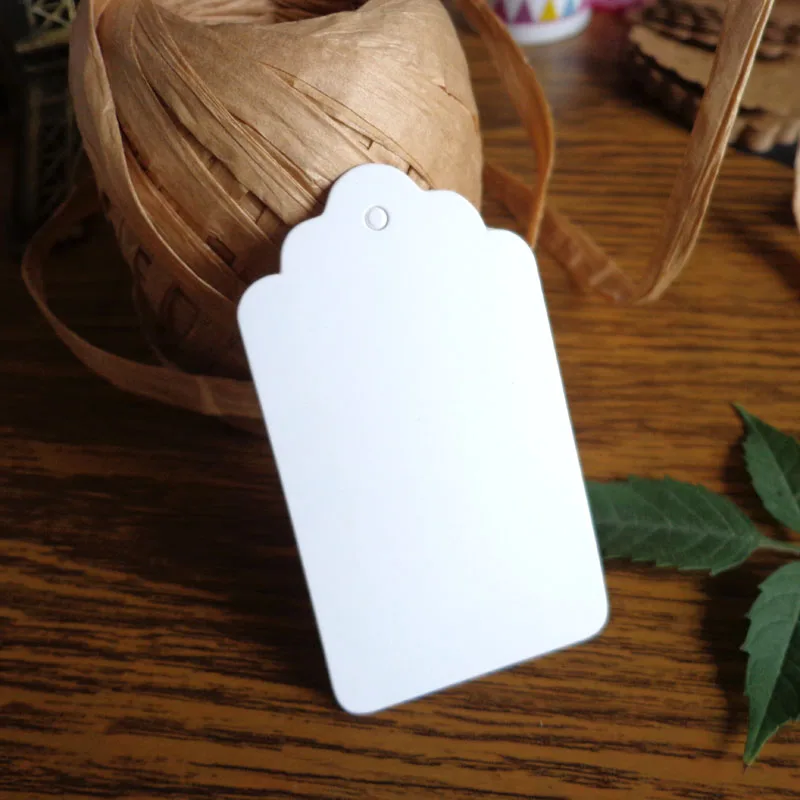 100 шт. белые закладки с зубчатыми краями 3 х5 см|white bookmark|blank bookmarksgifts bookmarks |
