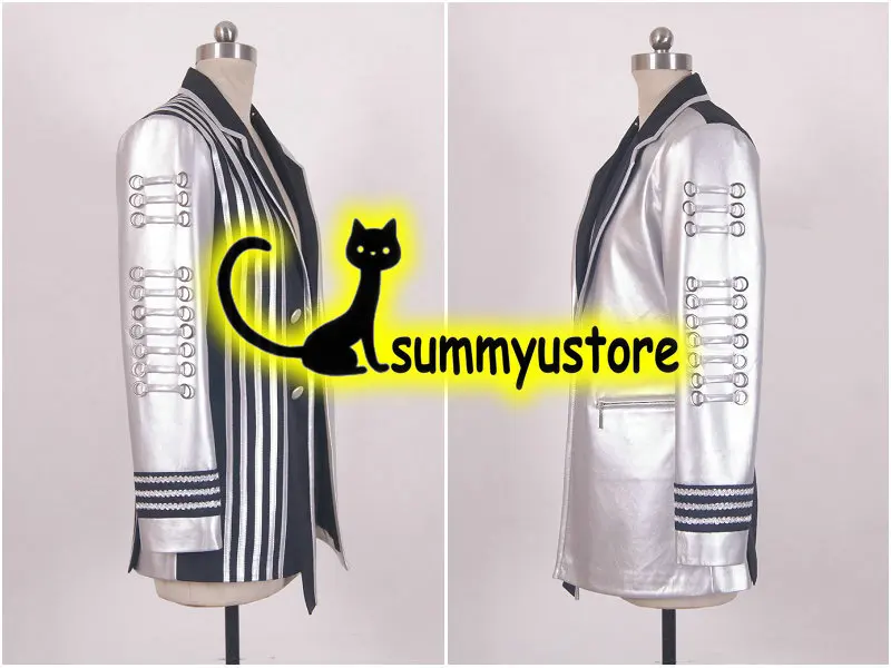 

Free Shipping!SHINee EVIL Jonghyun Silvery Jacket Cosplay Costume! Customized Acceptable order,Halloween