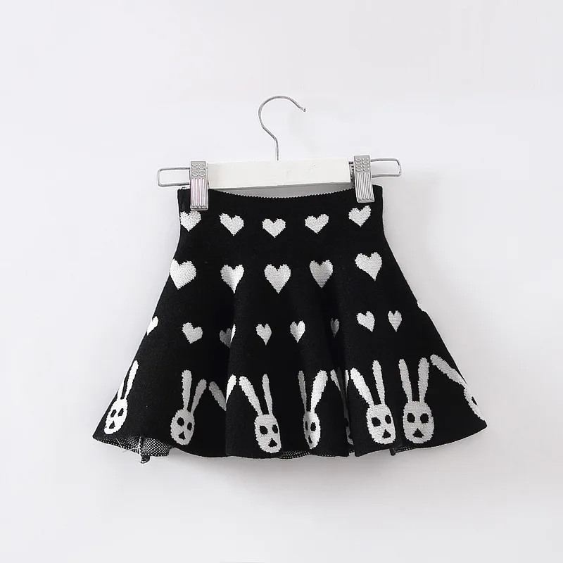 Kindstraum 2017 Девушки Печати Кролик Высокие Хлопка Юбки Марка Дети Весна Мультфильм