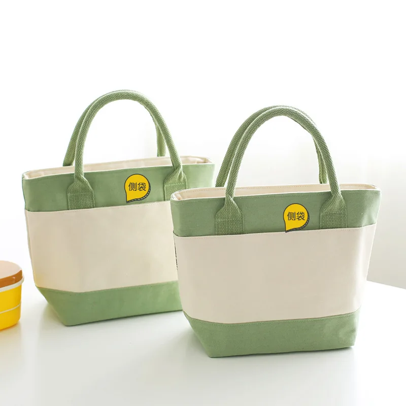 eco friendly canvas cooler bag fresh heat cold preservation carrier ice aluminum foil lunch picnic insulated tote handbag | Багаж и сумки
