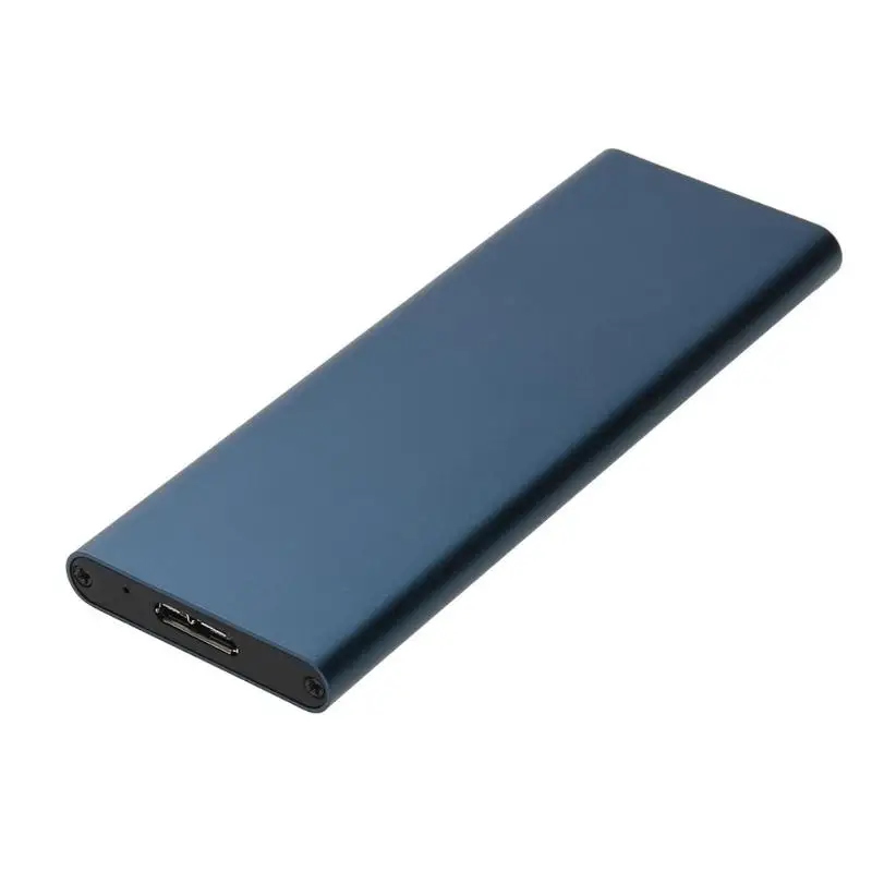 Синий 6 Гбит/с USB 3,0 для NGFF M.2 SSD жесткий диск коробка внешний корпус Чехол конвертер HDD корпус Чехол твердотельный жесткий диск коробка падение - Цвет: Синий