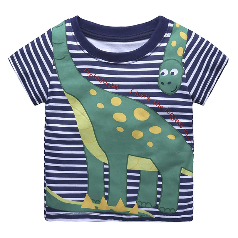 L Baby Clothing Children Boys Girls T-shirts Monster 95%Cotton Short Sleeve Print Crocodile T Shirt for Boy Tops Tees Kids Clothes - Цвет: L
