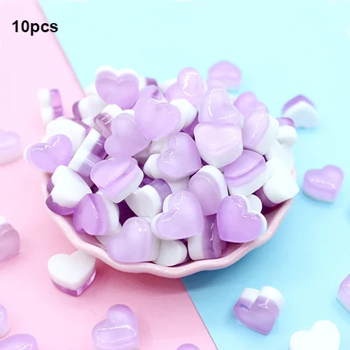 Purple 10pcs Счастливый обезьяна 10/20 шт./упак. поставки слаймов подарок детям на DIY смолы любовь конфеты клейкие аксессуары наполнитель муку пушистой прозрачного хрусталя Slime - Цвет: Purple 10pcs