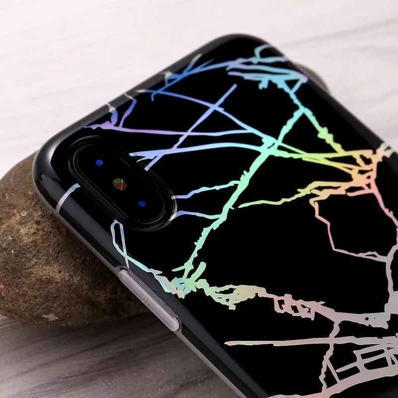 Мраморный чехол для телефона iPhone X 6 6s 7 Plus 8 мягкая задняя крышка из ТПУ с