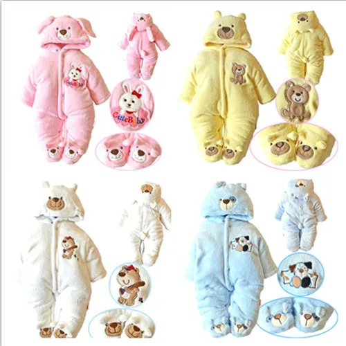 Качественное зимнее детское боди с капюшоном Милая Одежда для новорожденных