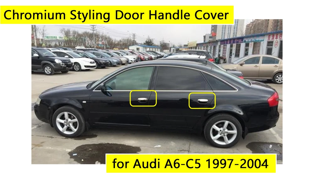 Для Audi A6 C5 4B хромированные покрытия для дверных ручек аксессуары из нержавеющей